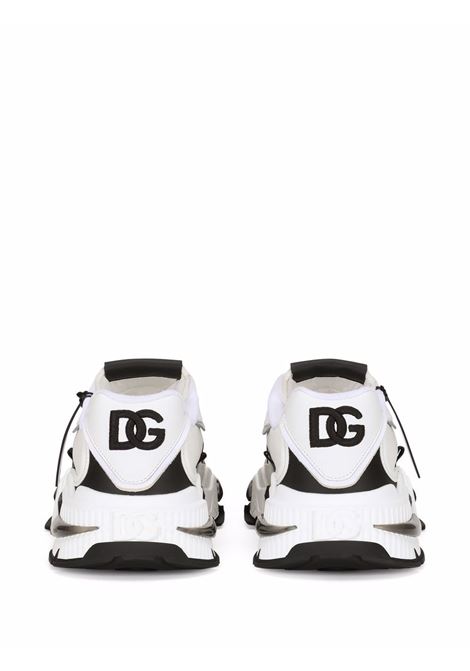 White,grey and black calf leather and lambskin Airmaster  sneakers   DOLCE & GABBANA | CS1984-AY33789697
